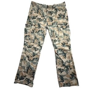 Levis Mens Woodland Camo Cargo Pants Green Brown 36x32 12462-0001 White Tab